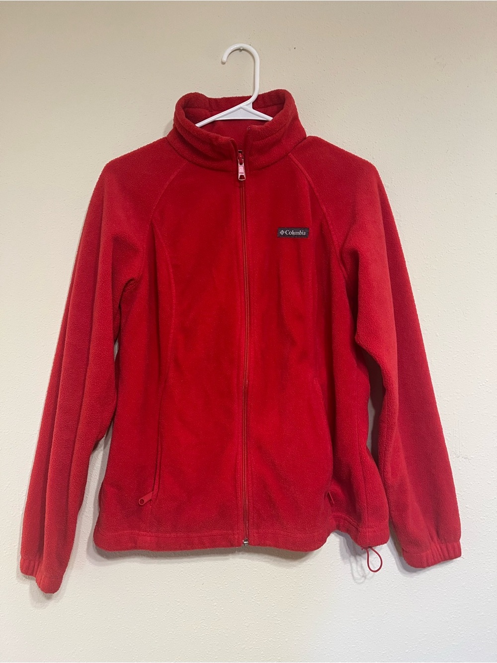 Columbia Red Full-Zip Fleece Jacket